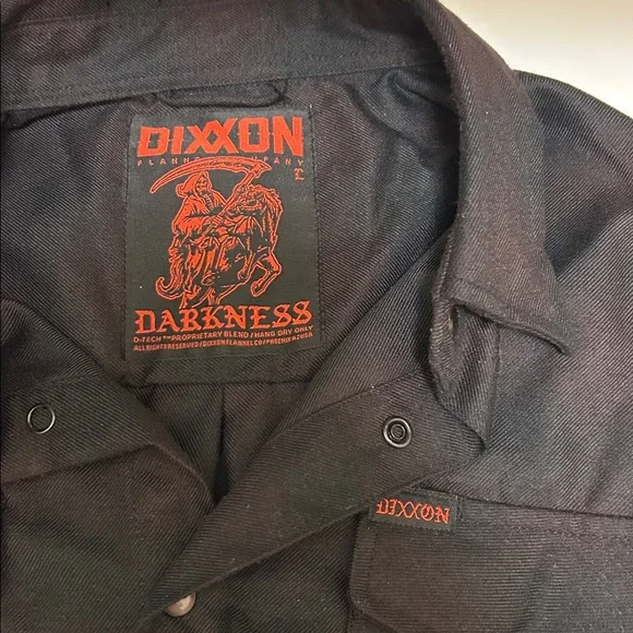 DIXXON Men's “Darkness” Black Flannel - Picture 3 of 3